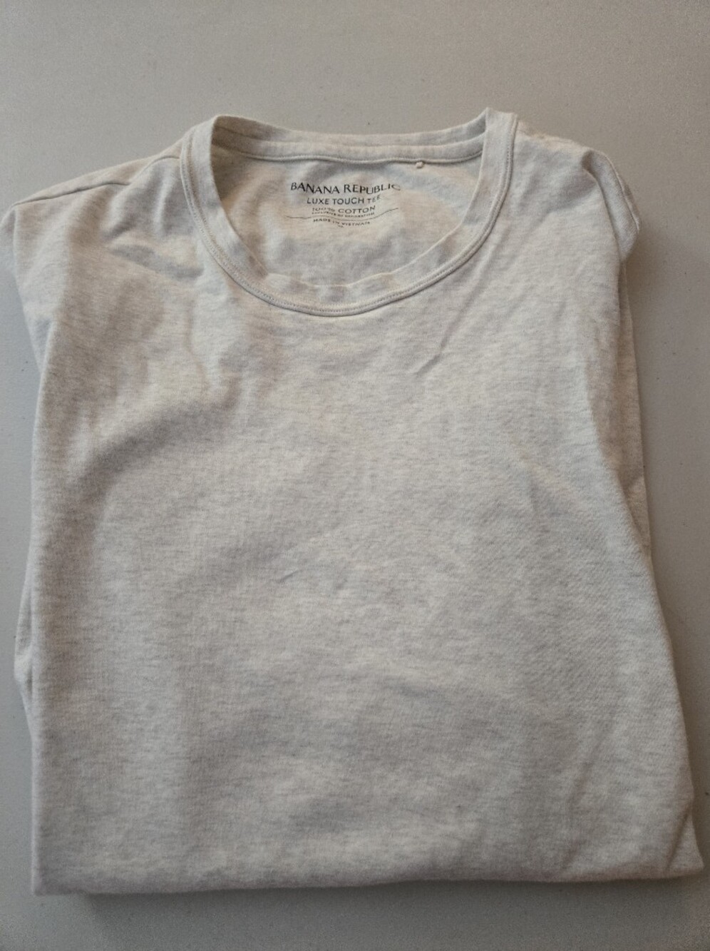 Banana Republic Men's Crew Neck Tee — Heather Oatmeal